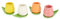 Balvi Set di Tazze da caffè Tulip Colore Bianco/Giallo 4 Tazze a Forma di Tulipano e 4 Piatti a Forma