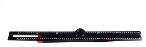 2-in-1-Kombinations-Winkellineal, 60 Cm, Schwarz, Verstellbares T-Typ-Multifunktions-T-Lineal, Geeignet für Tischlerei, Bau, Bau und Andere Projektmessungen