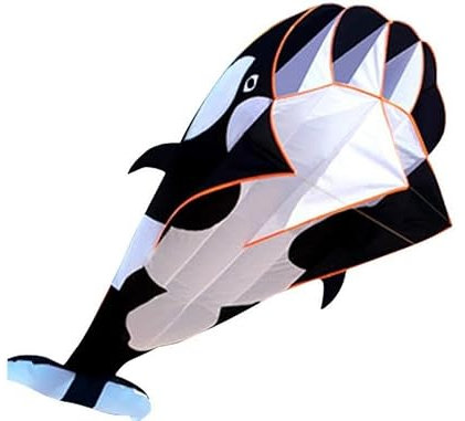 Touch the sky | 3D-Drachen für Kinder und Erwachsene | Einfach zu fliegen | Ausgezeichnetes Outdoor-Spielzeug | Riese Rahmenlose Weiche Delfin-Wal-Drachen