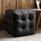Leder Ottoman Fußstütze Hocker, Solid Color Fußhocker Würfel Ottoman Pouf, Moderne Couch Hocker/Dunkelgrau/45 * 45 * 45Cm(18 * 18 * 18Inch)