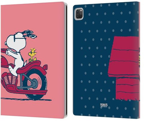 Head Case Designs Offizielle Peanuts Snoopy & Woodstock Halbzeiten Und Gelächter Leder-Wallet-Hülle Kompatibel mit Apple iPad Pro 13 M4 2024