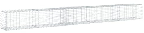 vidaXL Gabion Basket with Cover 500x50x50 cm Galvanised Iron