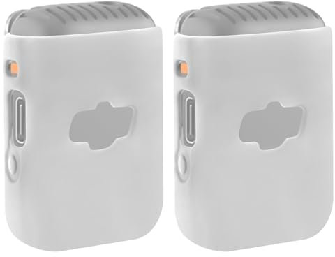 Geekria for Creators Microphone Case Cover Compatible with DJI Mic 2 Transmitter, Mic Silicone Protective Case Skin, Soft Microphone Sleeve Skin Shell Protector Cover (Grey / 2 Pack)