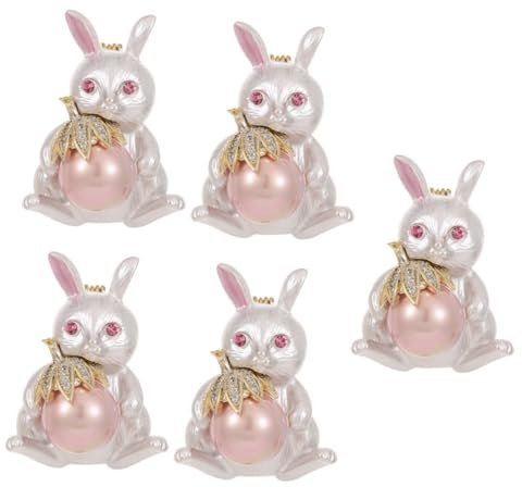 DEARMAMY 5pièces Broche Lapin Pour Pâques Accessoire Élégant Pour Vêtements Et Écharpes Pour Occasions Spéciales