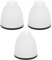 3-Pack Black Edge White Frosted Glass Shades, Bell Shaped Glass Shade Covers Ceiling Fan Lamp Replacements