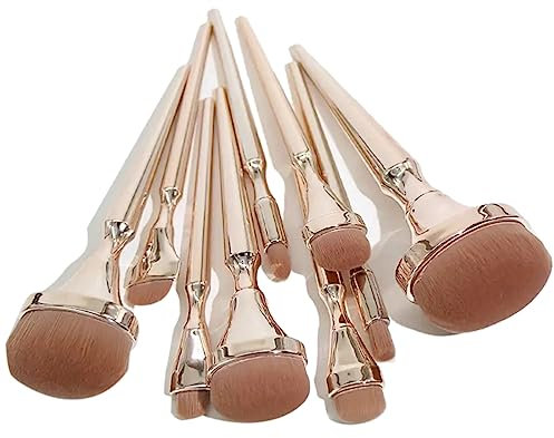 Jeenuuder 9 ovale Make-up-Pinsel für Anfänger, Make-up-Pinsel-Set, streifenfrei, Lidschatten-Pinsel-Set