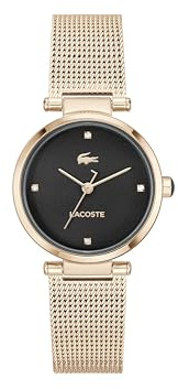 Lacoste Uhr mit DREI-Zeiger-Quarzwerk für Damen Kollektion ORBA mit Rotgoldfarbenes Edelstahl-Mesh-Gliederarmband - 2001425