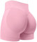 ZAAYO Damen Sport Shorts 3.6 Invisible Scrunch Butt Lifting Gym Workout Short Hoch Taille Yoga Short Nahtlose Booty Biker Shorts Pink XS