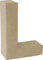 Papp-Buchstabe 17,5x5,5cm Pappartikel Pappart Bemalen Basteln Dekorieren Braun Pappmaché (L)