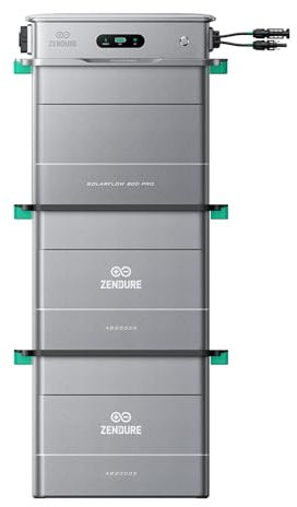 Zendure SolarFlow 800 Pro, Centrale Électrique de Balcon avec Entrée Solaire 2640W, Charge AC 1000W, Sortie 800W, Système de Gestion Énergétique IA avec 2 AB2000X LFP Batterie, Capacité Totale 5760WH