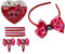 Accessori per capelli Hello Kitty confezione a forma di cuore completa di 7 pezzi cerchietto mollette elastici