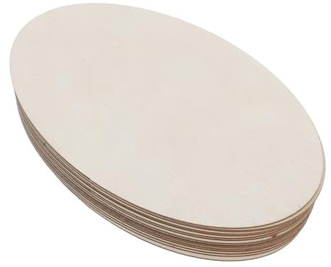 VILLFUL 15 Fogli Grezzi Di Tiglio Per Intaglio Compensato Ovale Legno Non Trattato Per Incisioni Modellismo Pirografia E Pittura