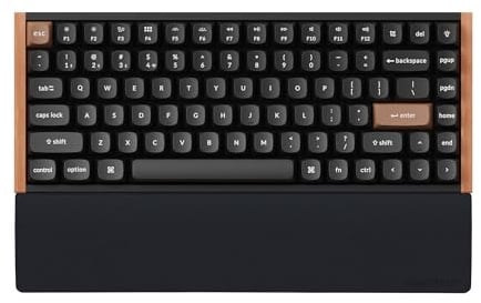 Keychron Silicone Wrist & Palm Rest – 317mm (12.48) for 75% Layout Mechanical Keyboards – Fits K2 / K6 / K2 Pro / K6 Pro / K2 Max / K2 HE – Smooth-Touch Typing Support with Honeycomb Non-Slip Base