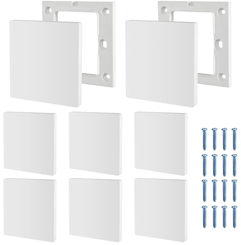 VUTYNKO Blind-Wandplatte, 8 Stück 8.6 X 8.6 cm Blindabdeckung Unterputz | mit 16 Schraubs, Kunststoff Ein-Gang Steckdosenabdeckung Weiß für Ungenutzte Steckdosen oder Schalter