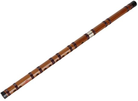 Alomejor China Bamboo Flute 5-Year Dry in The Shade Tragbare F-Tasten-Flöte für Erwachsene und Anfänger (F-Taste)