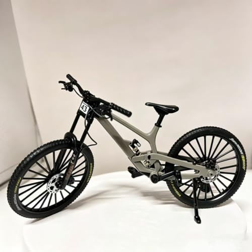 Générique 1:10 Verhältnis Druckguss-Legierung Mini BMX Mountainbike Fingermodell Spielzeug Bürodekoration Handwerk geeignet für Fahrradliebhaber (grau-43)