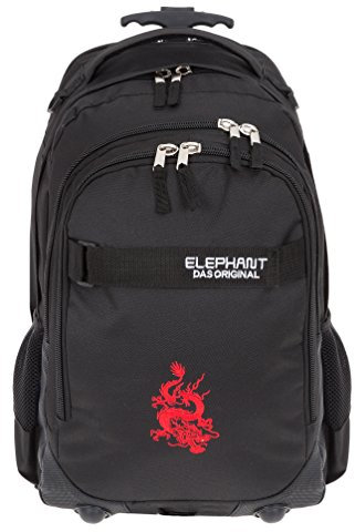 ELEPHANT Trolley Hero Signature Trolleyrucksack Rucksack Schultrolley Motiv 12646 (Dragon Schwarz)