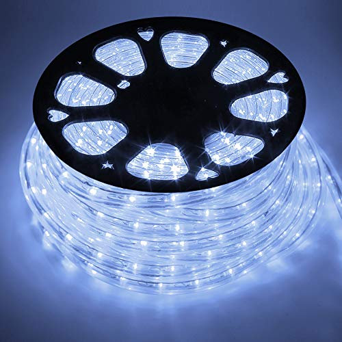 Forever Speed 50 Meter LED Lichterschlauch Außen, 1800 LEDs Wasserfest LED Schlauch für Auße, Dekoration und Beleuchtung LED Lichterschlauch für Halloween, Garten, Weihnachten, Hochzeit,Party,Kaltweiß