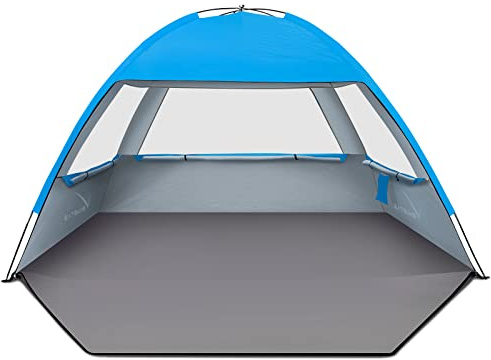 Venustas Beach Tent Sun Shelter for 3/4/6/8 Person, UPF 50+ UV Protection Beach Canopy, Lightweight and Easy Setup Cabana, Portable Shade Tent