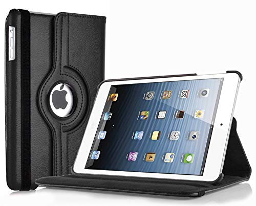 Mobistar iPad Case for iPad Mini 1/2/3, 360° Rotating Cover with Multiple Angles (Black)