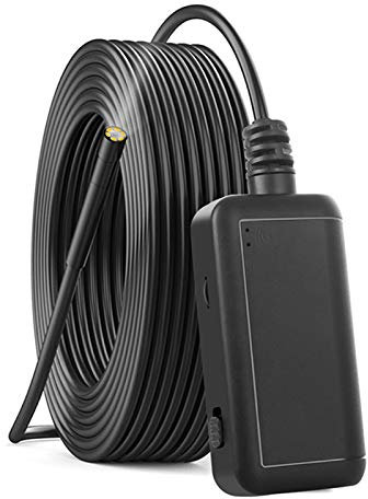 Endoskop Kamera, WiFi 0.2in 5MP Endoskop Inspektionskamera mit 6 LEDs, IP67 Wasserdicht, für Smartphones(2 m Kabel)