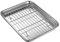 Camisin 9 Inch Toaster Oven Tray and Rack Set, Small Steel Baking Pan with Cooling Rack,Dishwasher Safe Baking Sheet