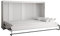 KRYSPOL Bett im Schrank Home, Ebenen, Schlafzimmer, Jugenzimmer, Modern Design (Weiß matt + Artisan Eiche, 120 x 200 cm)