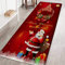 Weihnachtsmatten Teppiche, Flanell Teppich Bodenmatte 3D Rot Rutschfester Weihnachtsteppich Läufer 3D Teppich Fußmatte Cartoon Weihnachtsteppich Läufer Bequem für Küche Badezimmer Wohnzimmer