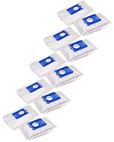 vhbw 50x Bolsa aspiradora compatible con AEG/Electrolux Z 3000-3399 UltraSilencer aspiradora - vellón micro, 28 cm x 17,5 cm, blanco/azul