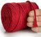 MeriWoolArt® Makramee Garn 4mm 75m Rot, Baumwollgarn Kordel, Dicke Macrame Cord für Makramee Wandbehang, Blumenampel, Vorhang und Mehr DIY Deco (Rot, 4mm x 75m)