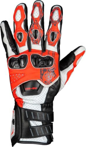 IXS RS-200 3.0 Motorradhandschuhe, weiß/schwarz/rot, M