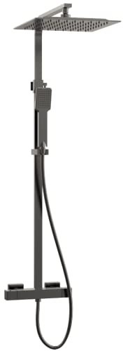 Essebagno Quartos colonne de douche avec thermostatique 300 gris gun métal