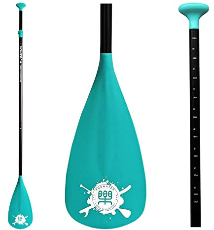FunWater SUP Paddel – 3-teiliges, Verstellbares Stand Up Paddle Board Paddel – Leichtes und Schwimmendes Paddelboard Ruder – Langlebig und Verstaubar, Verstärkte Nylonblätter – Effizienter Schlag
