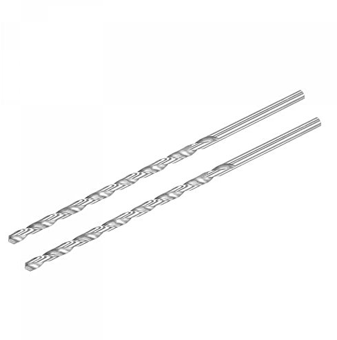 sourcing map HSS Haute Vitesse Acier Extra Long Hélicoïdal Foret Pointes 6mm Forage Diamètre 200mm Longueur 2 Pcs