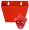 Luwanburg Red Cast Iron Beer Bottle Opener Wall Mounted with Cap Catcher Wide Bundle