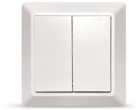 LIGHTBEE EU ZIGBEE SWITCH Interruptor de luz inalámbrico y regulador - Compatible con Philips Hue y Apple HomeKit a través del puente Hue - Diseño delgado en blanco mate - Interruptor de luz