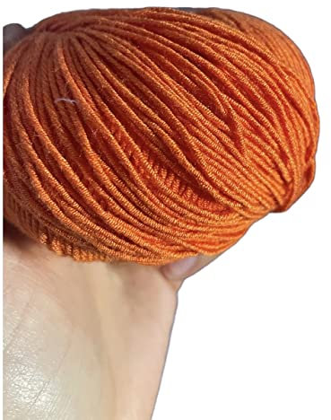 Voice of Source Viskose-Garn zum Stricken, Häkeln und Basteln, Lyocell, Viskose-Eukalyptus-Garn, Orange