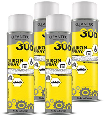 CleanTEC 306 Silikonspray 500ml farblos, schmiert, pflegt, schützt Gummi-, Kunststoff-, Holz- und Metallteile (4)