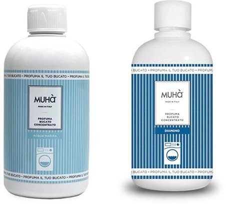 Muha Duftkonzentrat für intensive Wäsche 400 ml (Meerwasser 400 ml + Diamant 400 ml)