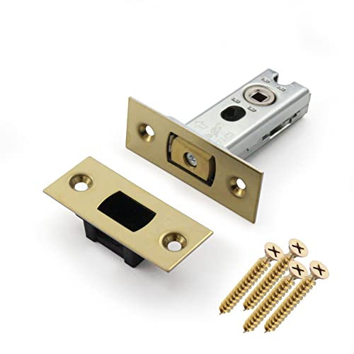 EAI Tubular Deadbolt for Bathroom | 64mm Case 44mm Backset | Polished Brass