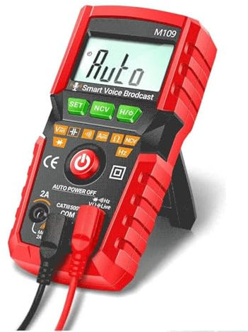 Nimomo Multimetro Digitale Automatico, Smart Multimetro Digitale Professionale Trasmissione Vocale Tester Elettricista Voltmetro Amperometro Ohmmetro Con NCV Misure AC/DC Tensione Corrente Resistenza