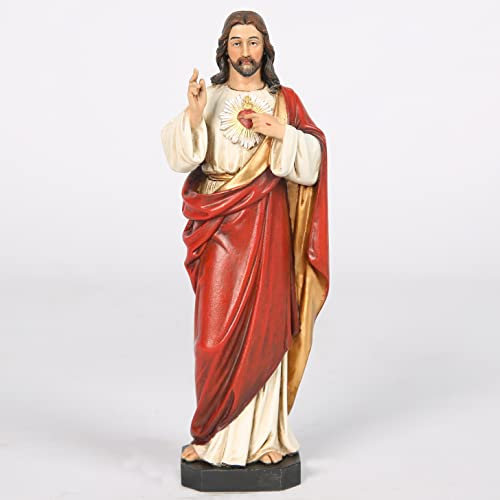 BC Statue Heiliges Herz Jesus, katholische Figur, religiöse Geschenke, 15,2 cm hoch, handgefertigt von Buildclassic