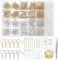 2000Pcs Earring Making Kit, Hypoallergenic Earring Findings Earring Making Supplies Include Gold/Silver Earring Backs, Earring Findings,Earring Pins Jump Rings Earring Hooks for DIY Jewelry Making