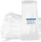 200 Pcs White Cable Ties, Nylon Zip Ties, 200mm x 3.6mm Plastic Tie Wraps, Secure Self-Locking Mechanism for Home, Garden, Office and DIY-White