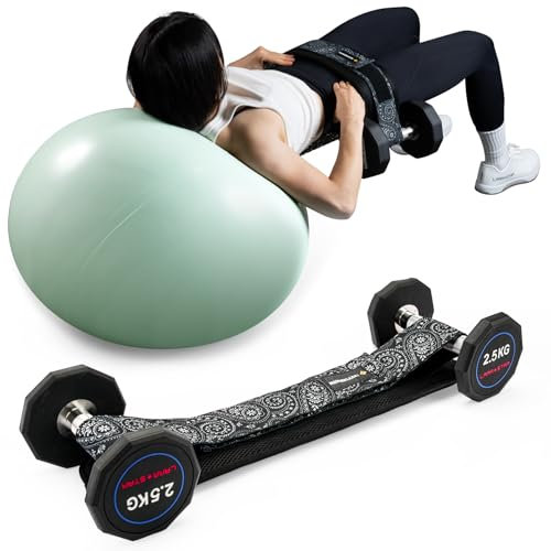 M MANUEKLEAR Hip Thrust Gürtel für Hanteln, Booty Belt für Hip Thrust Workout Equipment, Schwarz, Nylon, Größe 1