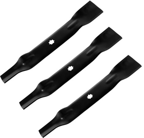 ZALANA GY20852 Lawn Mower High-Lift Blade 48 inch Cut Deck Replace GX21784 GX21785 AM141035 AM137757 for John Deere 145 155C D140 D150 D160 LA130 LA140 LA145 LA155 LA165 X165 (3 Pack)