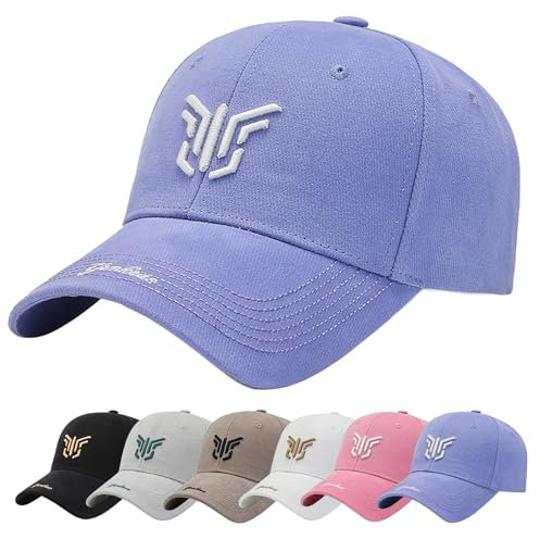 Enwokran Cappellino da Baseball da Uomo con Visiera, Unisex Cotone Regolabile Anti-Sole Ricamo Berretti da Baseball Cappellini per Sport All'aperto,Trucker Cappello Hip Hop papà (Viola)