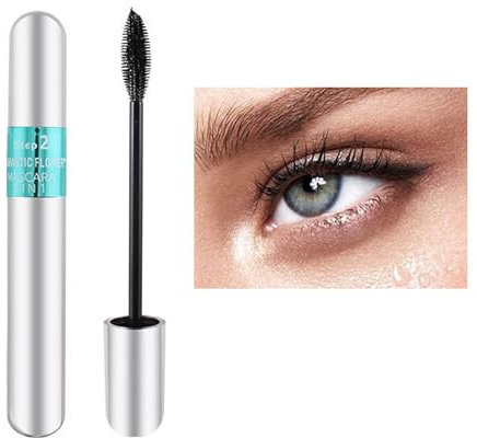 Seidenfaser-Wimpern-Wimperntusche,2 in 1 Wimperntusche Wasserfest,Lash Extension Mascara,Verlängerung&Volumen Eyelash Mascara für Natürlichen Lange Wimpern Not Blooming Lang anhaltend