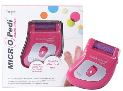 FNX Emjoi Micro Pedi Nano - Entfernt trockene und abgestorbene Haut sofort | rissige, harte Haut & Hornhautentferner für Füße & Fersen | Inklusive Super Coarse Flex+ Micro-Mineral Roller für ein