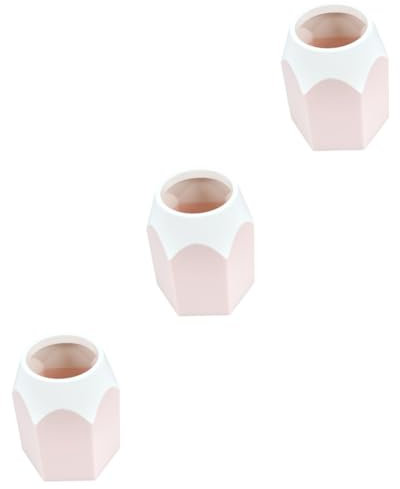 NUOBESTY 3pcs Pen Holder Makeup Brush Vase Pencil Organizer Stationery Desk Storage Fashion Design